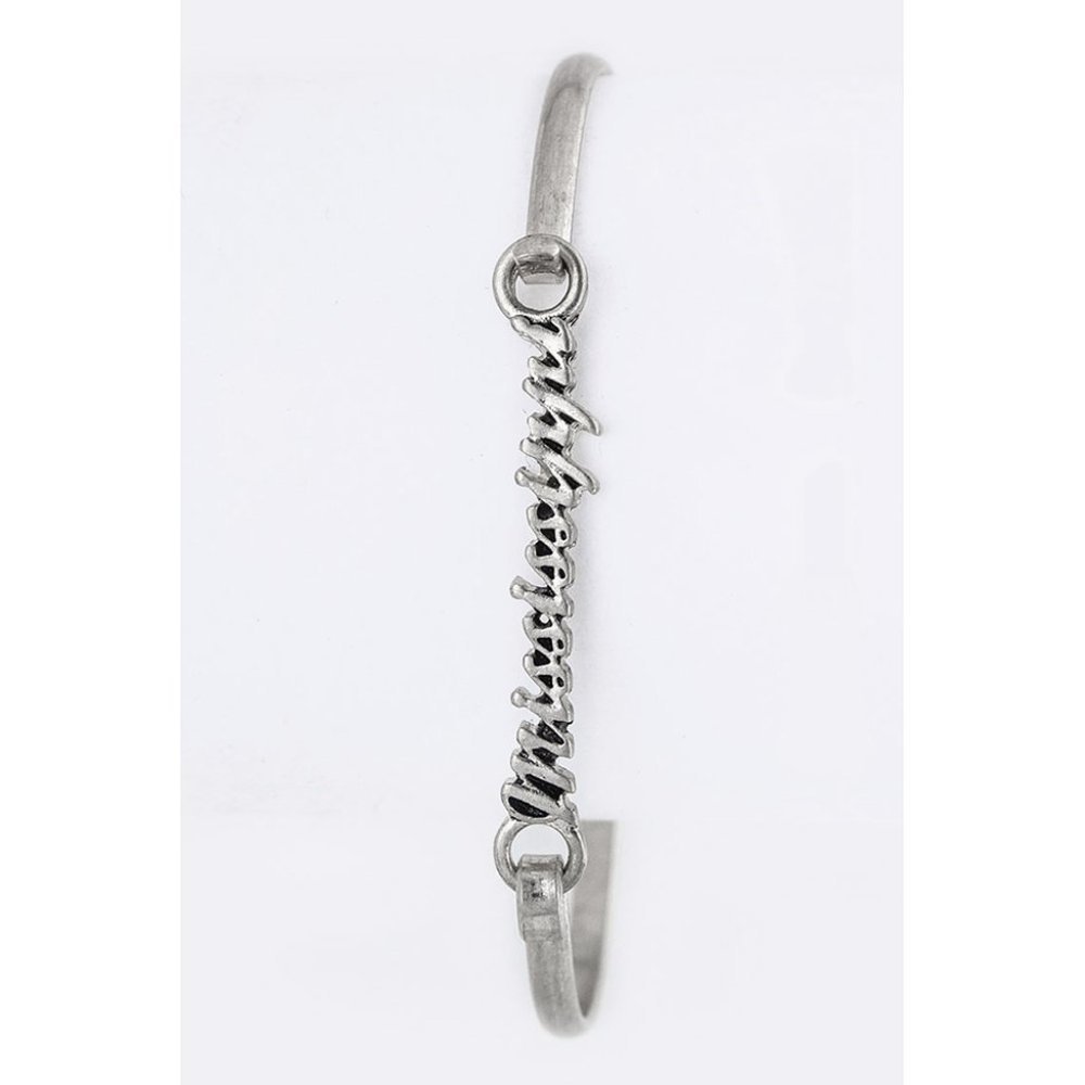 New Stylish Thin Mississippi State Hook Bangle Women Bracelet Jewelry - Silver